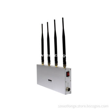 4 Antenna Cdma Remote Control Jammer Est-505d 850 - 894mhz For Theater